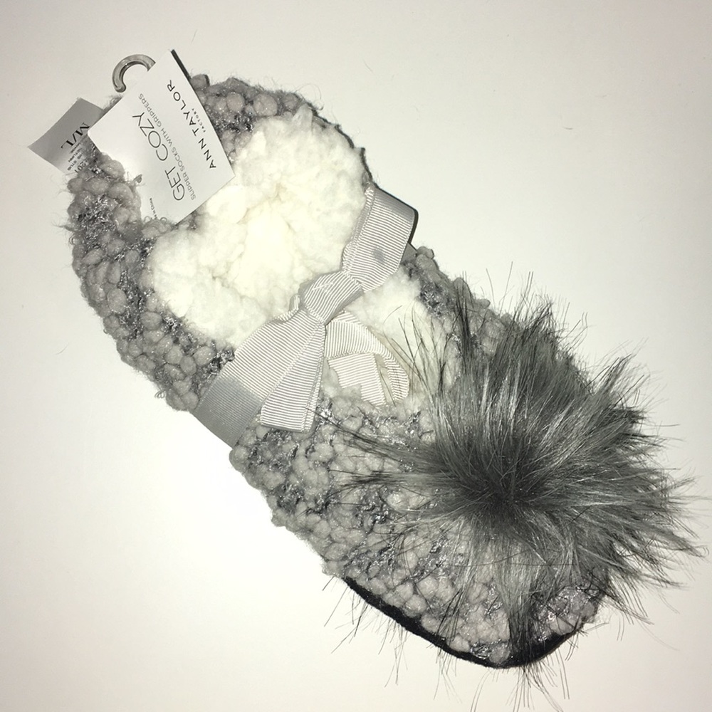 NWT Fuzzy Slipper Socks + Grippers